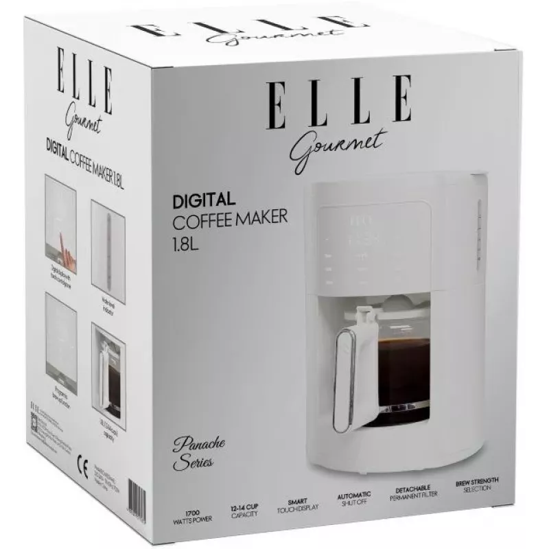 Pour-over Kaffeemaschine Elle EKCMP301WHEU 1,8 l weiße Filterkaffeemaschine