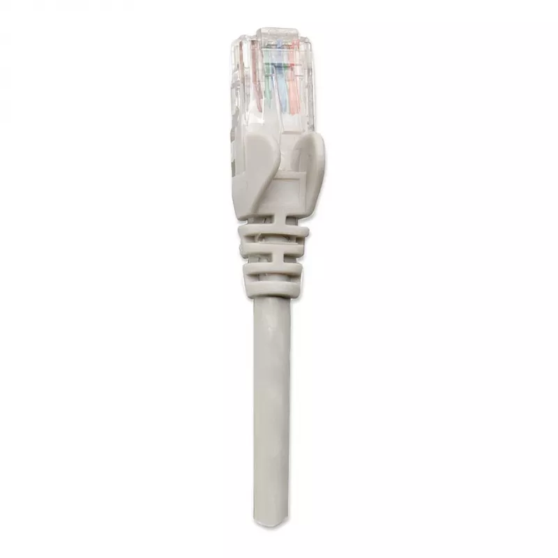 Intellinet Netzwerk-Patchkabel, Cat6, 2 m, Grau, CCA, U/UTP, PVC, RJ45, vergoldete Kontakte, rastnasenschutz, Knickschutztülle, lebenslange Garantie
