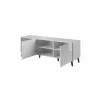 RTV-Schrank ABETO 150x42x52 weiß/weiß glänzend