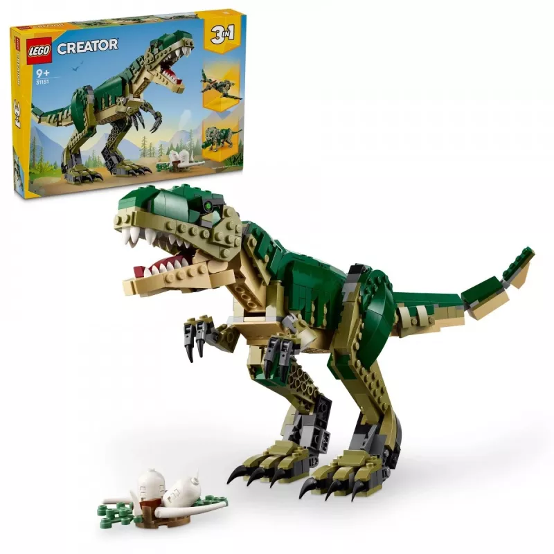 Konstruktionsspielzeug LEGO Creator 3-in-1 T.Rex Bausatz, 626 Teile, 150 mm Höhe, Alter 9+