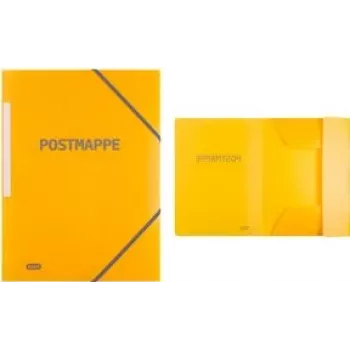 Dokumentenmappe Elba Postmappe DIN A4 transparent gelb mit Eckspannern