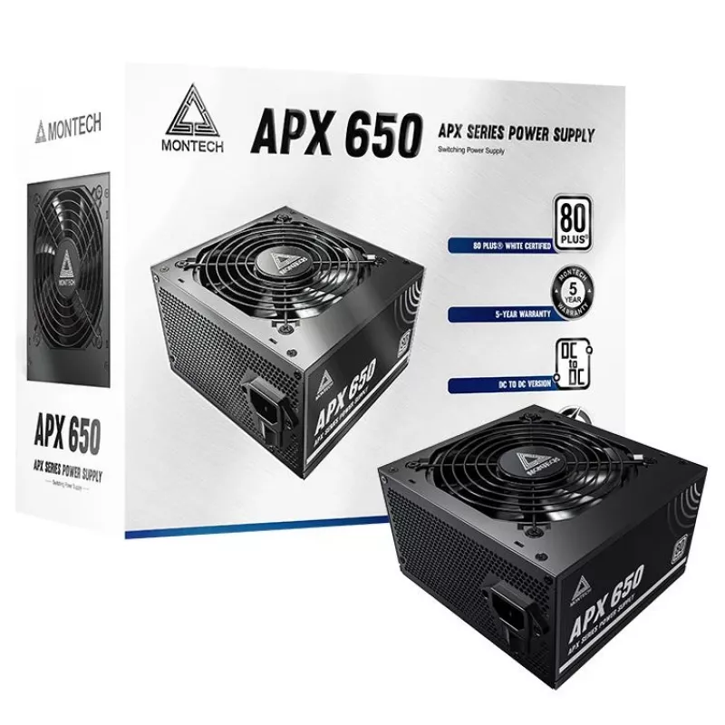 Montech APX650 power supply unit 650 W 20+4 pin ATX ATX Schwarz
