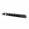Lanberg PDU-05E-0200-IEC-BK Stromverteilereinheit (PDU) 5 AC-Ausgänge 1U Schwarz
