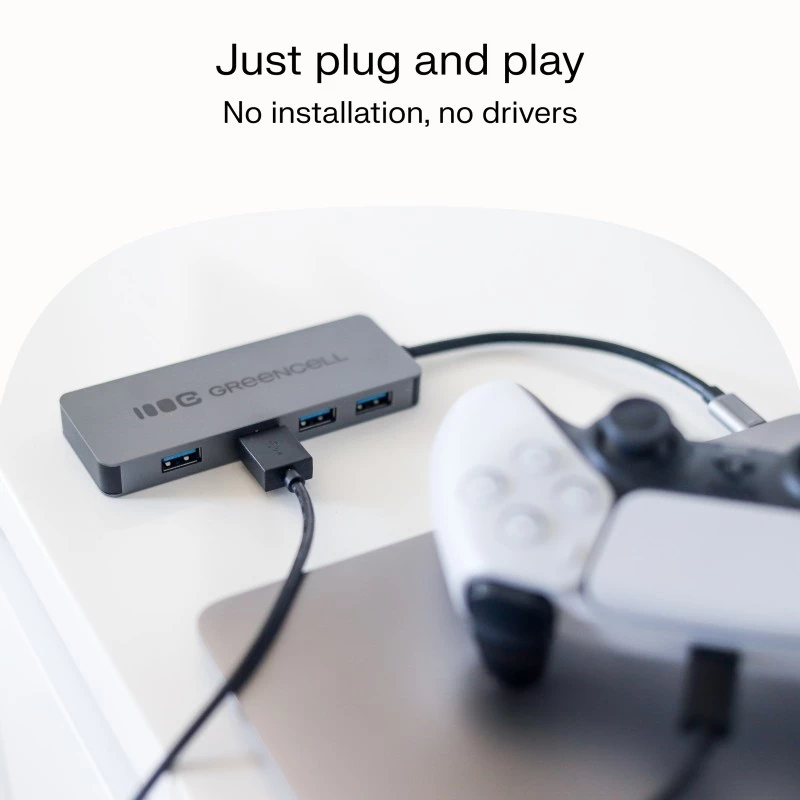 USB-Hub Grün Cell HUB-GC-C4A — 4-Port USB-C 3.0 Hub