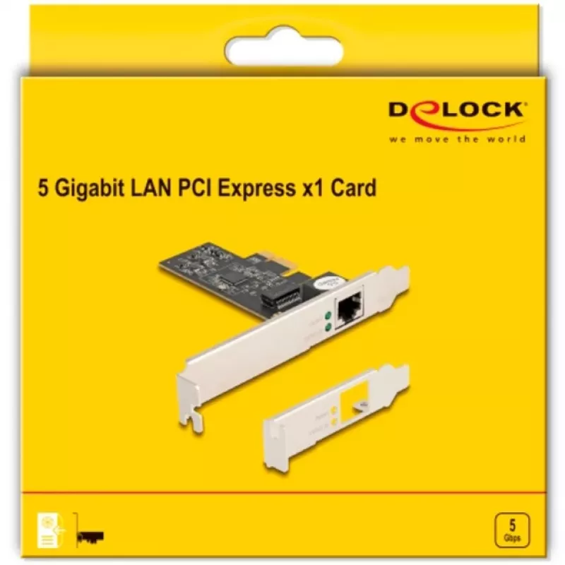 DeLOCK PCI Express x1 Karte 81260 1 x RJ45 5 Gigabit LAN RTL8126