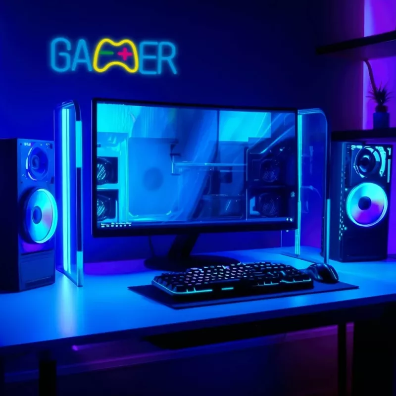 LED Neon Light MANTA SNL62MT GAMER RGB Color Changing - RGB Gaming-Streifenleuchte