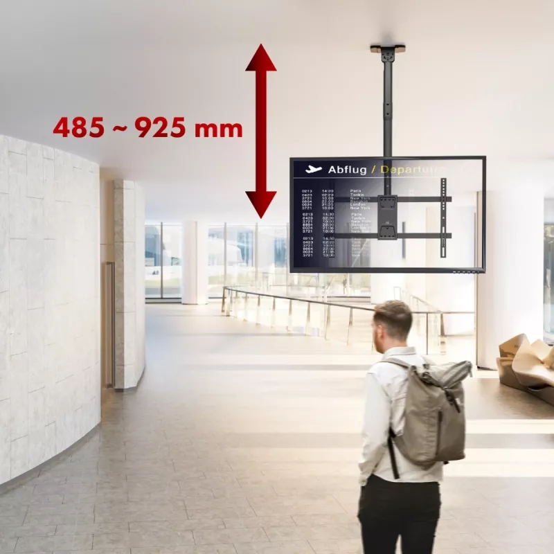 Decken-TV-Halterung MACLEAN MC-112B, max. Traglast 60 kg, neigbar und schwenkbar