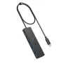 USB-Hub Anker Ultra schlank A8309G11 — USB-Typ-C-Host, 3× USB 3.2 Gen 1 Typ-A, kompakt 103×30×10 mm, schwarz