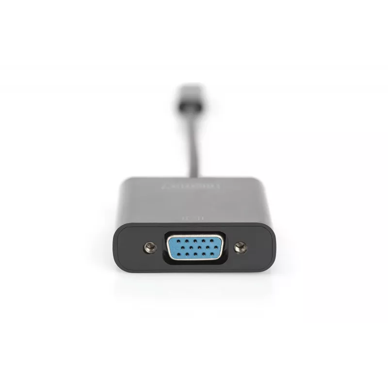 DIGITUS DA-70853 USB-C-auf-VGA-Adapter, Full HD 1080p, schwarz