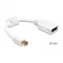 DisplayPort-Kabel DeLOCK 65427 Mini DisplayPort 0,21 m Weiß