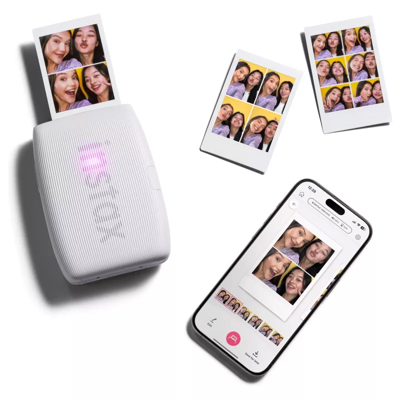 Fotodrucker Fujifilm Instax Mini Link 3 Weiß Bluetooth tragbarer Sofortbilddrucker für Smartphone-Fotos