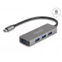 DeLOCK 63173 USB Hub Type-C 5000 Mbit/s Schwarz