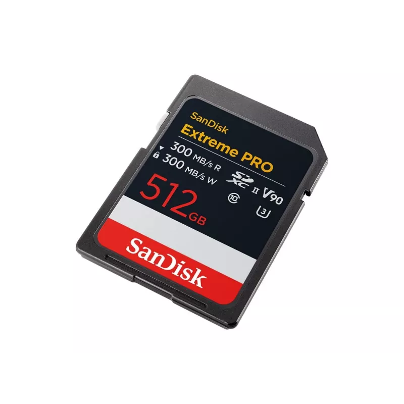 SanDisk Extreme Pro - Flash-Speicherkarte - 512 GB - Video Class V90 / UHS-II U3 / Class10 - SDXC UHS-II