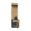 Top e Shop DUO WIESZAK ANT/ART Kleiderhaken anthrazit und eiche, Spanplatte, 5 Haken