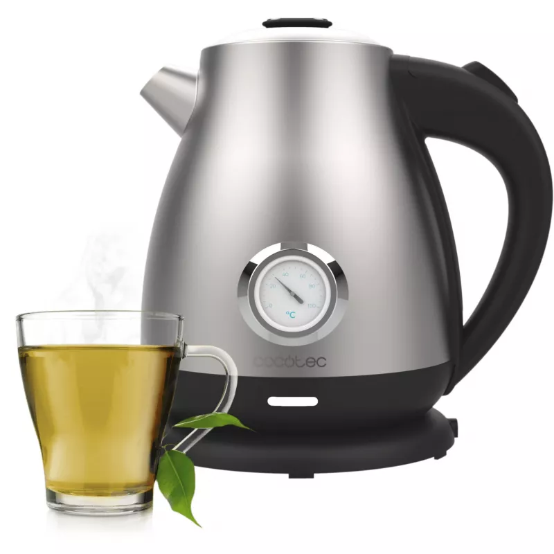 Cecotec Thermosense 620 Retro Steel Elektrischer Wasserkocher 1,7 l 2200 W Edelstahl