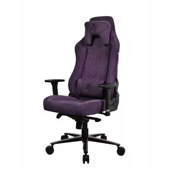 Gaming-Stuhl Arozzi Vernazza SoftFabric Lila — ergonomisches Design, verstellbare Armlehnen und Höhe