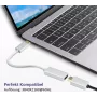 DisplayPort auf HDMI Adapterkabel Helos 4K Silber — DisplayPort (Stecker) auf HDMI (Buchse)