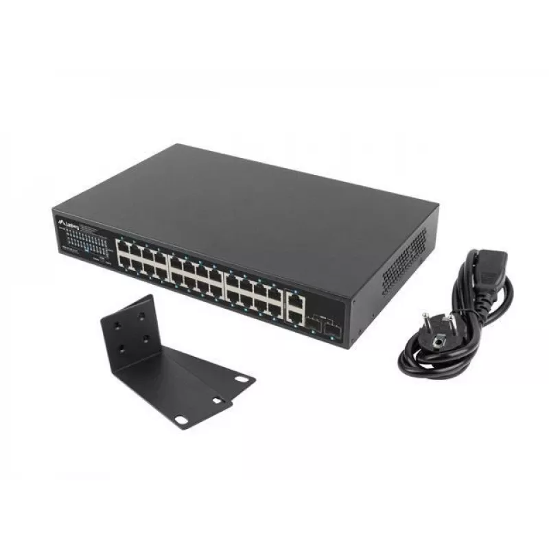 Unmanaged Switch Lanberg RSGE-24P-2GE-2S-250 24 Ports Rack-Montage