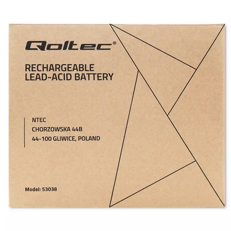 Qoltec 53038 AGM-Batterie | 12V | 100Ah | max 1200A