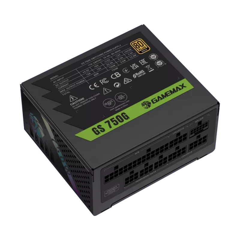 Gamemax Netzteil, 80 PLUS, Gold | GS 750G | 750 W
