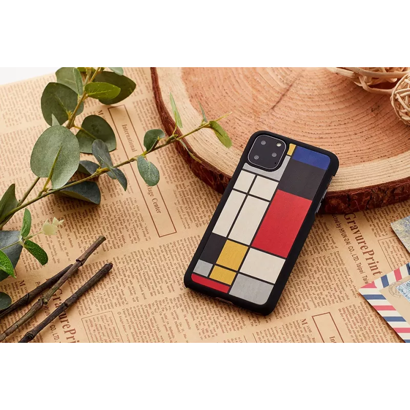 Smartphone-Hülle man and wood für iPhone 11 Pro — schwarze Holzschutzhülle