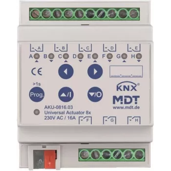 MDT Battery-0816.03 Universalaktor 8-fach 4TE REG 16A 230VAC 100µF 15EVG (Battery-0816.03)