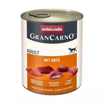 ANIMONDA GranCarno Adult mit Ente Nassfutter für Hunde, 800 g