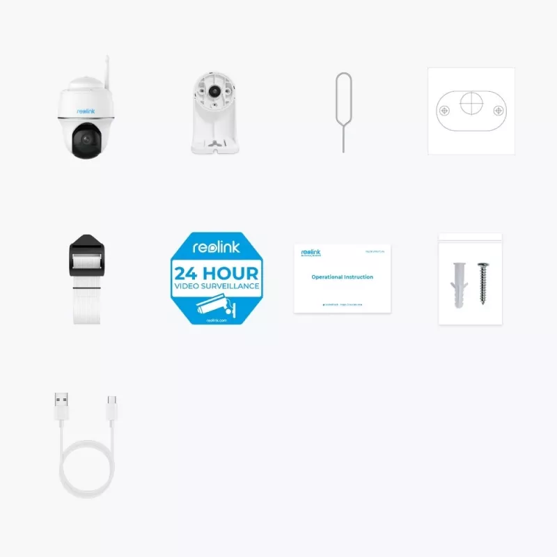 IP-Überwachungskamera Reolink Argus B420 3MP Outdoor-Akku Wi‑Fi Schwenk- & Neigefunktion, 5200 mAh, IP65, 110° Blickwinkel