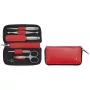 Maniküre-Set ZWILLING Twinox Reise 5-teilig mit roter Ledertasche