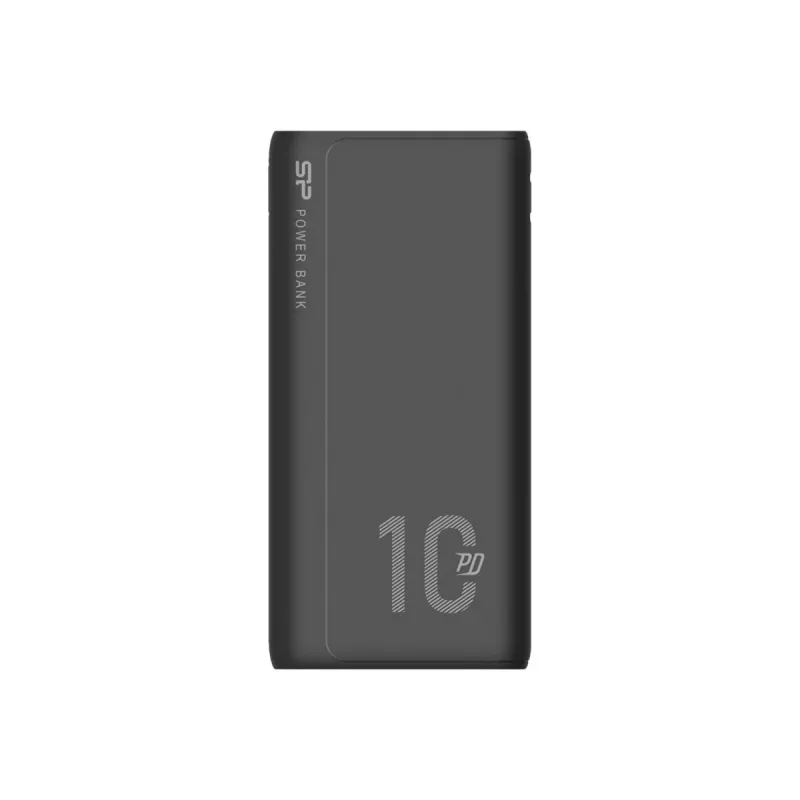 Powerbank Silicon Power QP15 10000 mAh, LiPo, 2x USB-A + 2x USB-C, Micro-USB-Eingang, schwarz