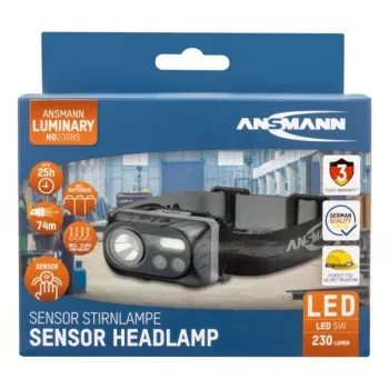 LED-Stirnlampe ANSMANN ANS 1600-0386 — batteriebetrieben, kompakte Freihandbeleuchtung