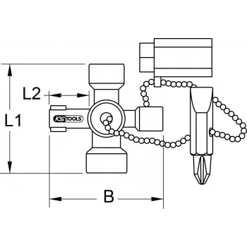 Schaltschrankschlüssel KS TOOLS 130.1010, 42 mm