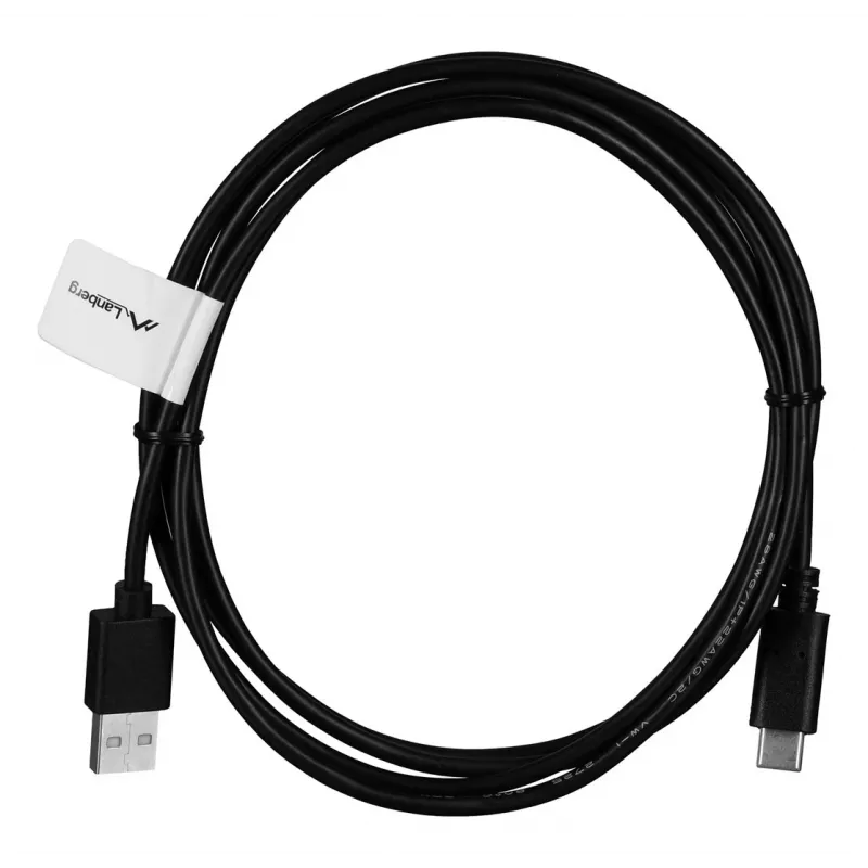 USB-A-auf-USB-C-Kabel LANBERG CA-USBO-20CU-0018-BK — USB 2.0, 1,8 m, Schwarz