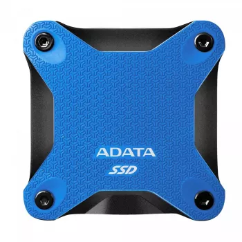 Externe SSD ADATA SD620 512 GB, USB 3.2 Gen 2 Micro-USB B, blau, Silikongehäuse, stoßfest