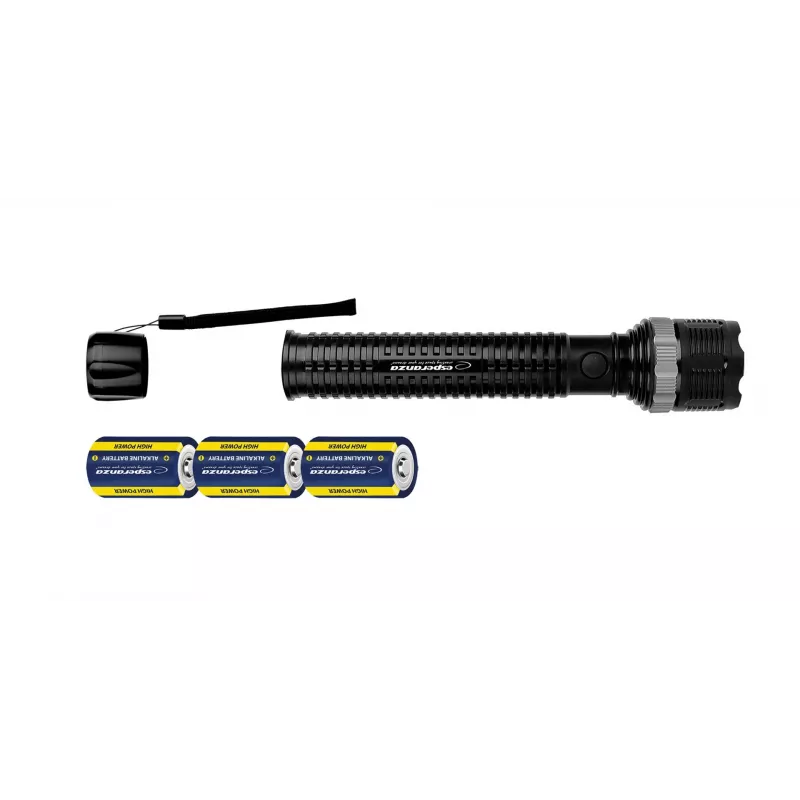 Handtaschenlampe ESPERANZA Epione XL LED 1.2W 100 lm 100 m Schwarz, batteriebetrieben R20 (3)