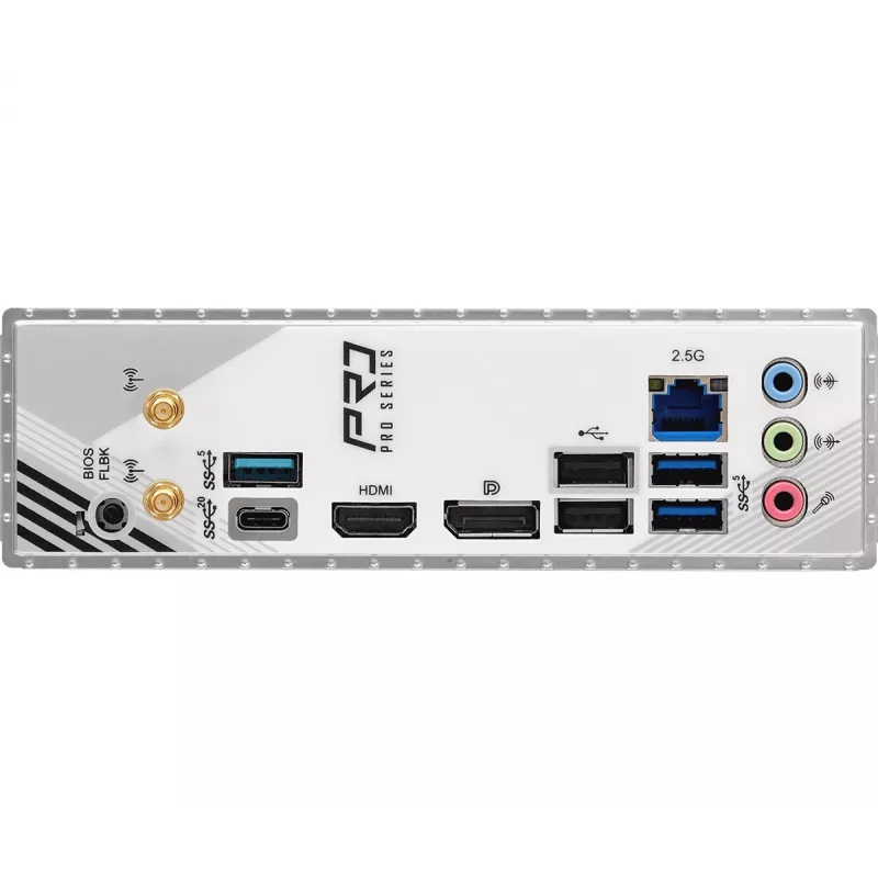 Mainboard ASRock B860M Pro RS WiFi — Intel B860, LGA 1851, micro ATX, DDR5, 4 DIMM, 3x M.2, 2.5Gb LAN, Wi‑Fi, Bluetooth