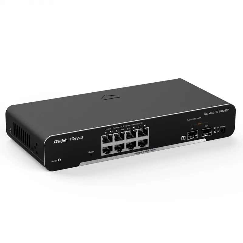 Ruijie Networks RG-NBS3100-8GT2SFP Netzwerk-Switch Managed L2 Gigabit Ethernet (10/100/1000) Schwarz