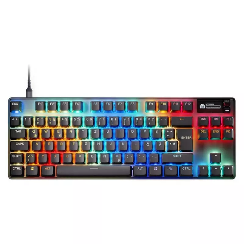 Mechanische Gaming-Tastatur STEELSERIES Apex Pro TKL Gen 3 OmniPoint — Tenkeyless, einstellbare Auslösung, kompaktes Layout
