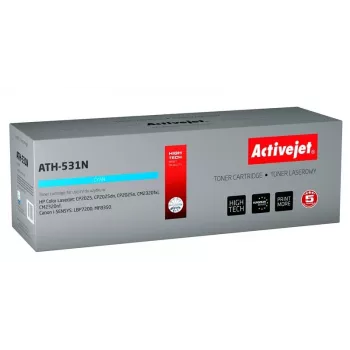 Activejet ATH-531N Toner (Ersatz für HP 304A CC531A, Canon CRG-718C; Supreme; 3200 Seiten; Cyan)
