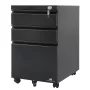Büro-Schubladeneinheit Maclean MC-850 Schwarz Metall 2 Schubladen