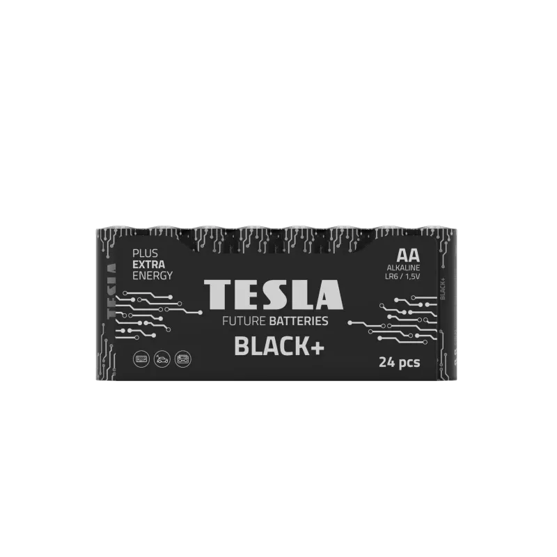 Batterien Tesla AA Schwarz+ R06 (24 Stk.)