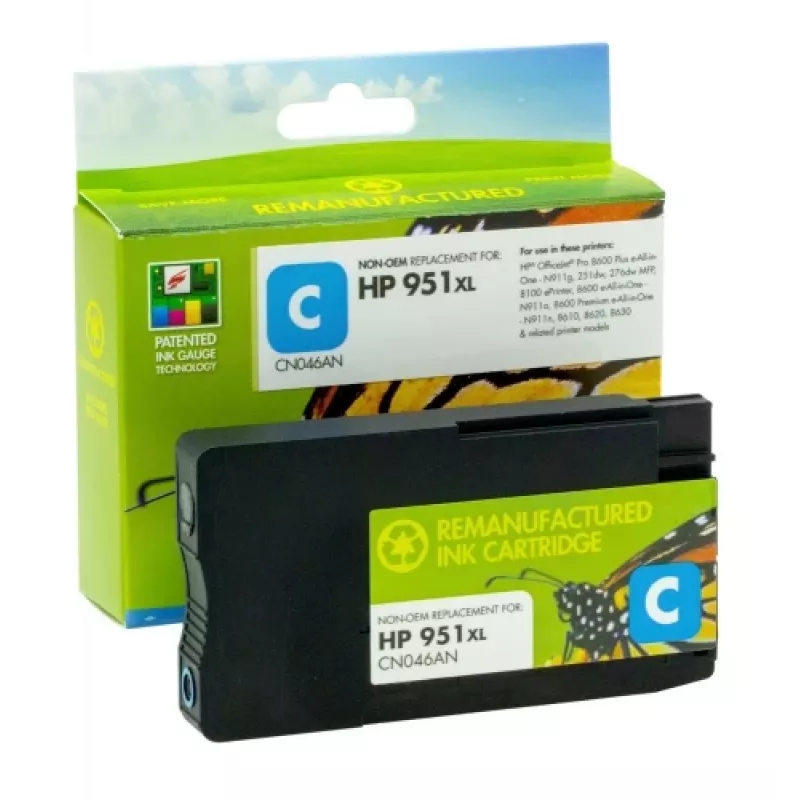 Kompatibel Static-Control Hewlett-Packard 951XL (CN046AE) Neuer Chip, Cyan, 1500 Seiten