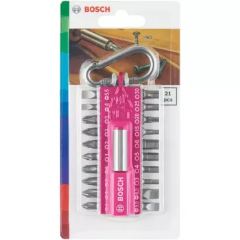 Schraubendreher-Set Bosch 2607002821 — 21-teilig: Torx, Phillips, Pozidriv, Hex