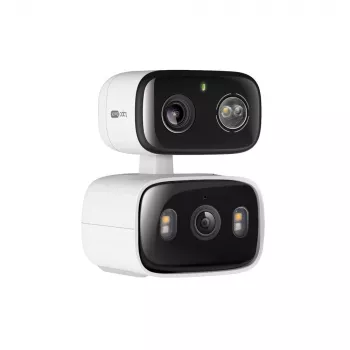 TP-Link Tapo C246D Dual-Objektiv-Schwenk-Neige-Überwachungskamera für Innen und Außen, 2K 3MP (2304×1296), 125° Weitwinkel + 6 mm Teleobjektiv, IP65, WLAN, microSD bis 512 GB
