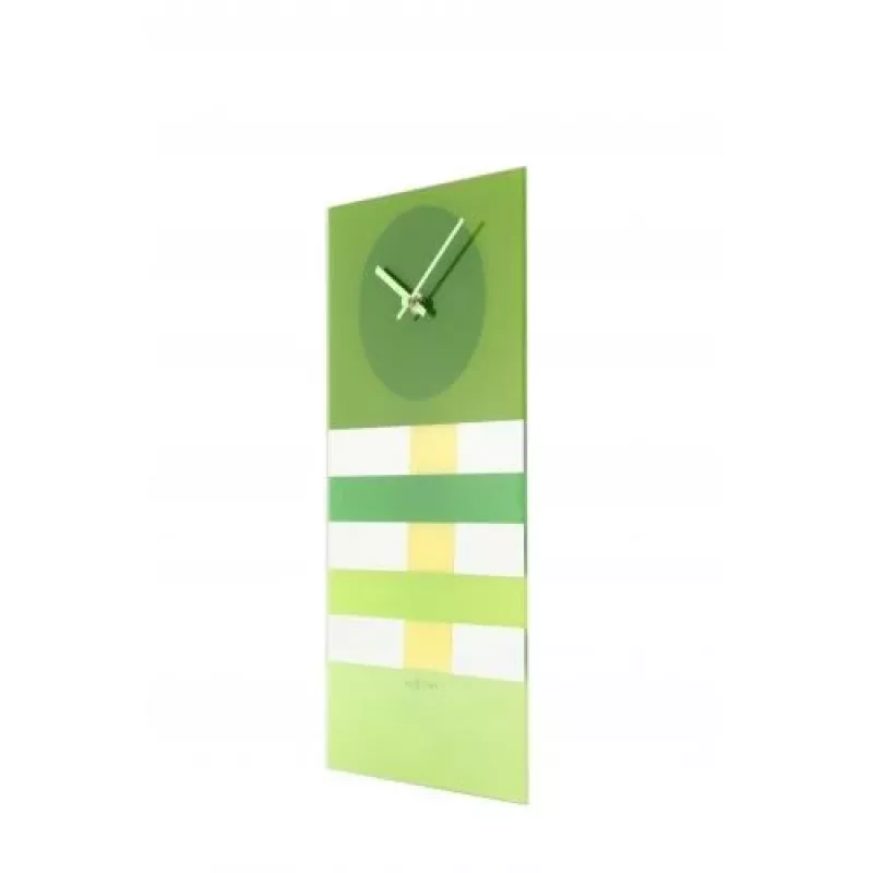 NeXtime Wanduhr 2855gn Bold Stripes, 19 x 38 cm, Wand, Grün