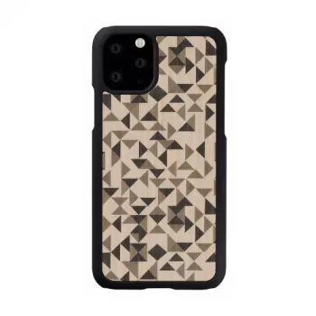 Phone case man and wood für iPhone 11 Pro — mono triangle Schwarz, schützende Hartschale