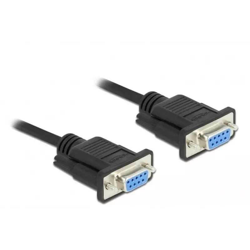 Serielles Kabel DeLOCK 86608 Schwarz 1m RS-232 Sub-D9