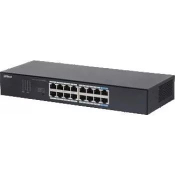 Dahua Technology S3016-16GT Netzwerk-Switch Unmanaged L2 Gigabit Ethernet (10/100/1000) Desktop/Wandmontage Schwarz