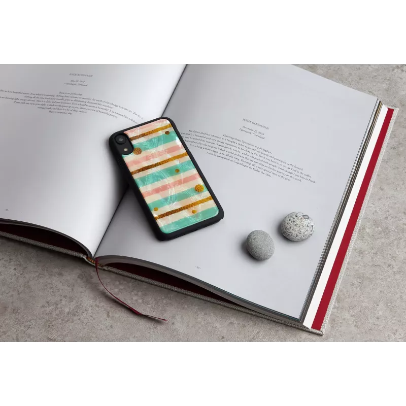 Handy-Schutzhülle iKins für iPhone XR — mint-schwarze Schutzhülle