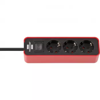 Power Extension Brennenstuhl 1153230070 1,5 m Indoor Schwarz Rot